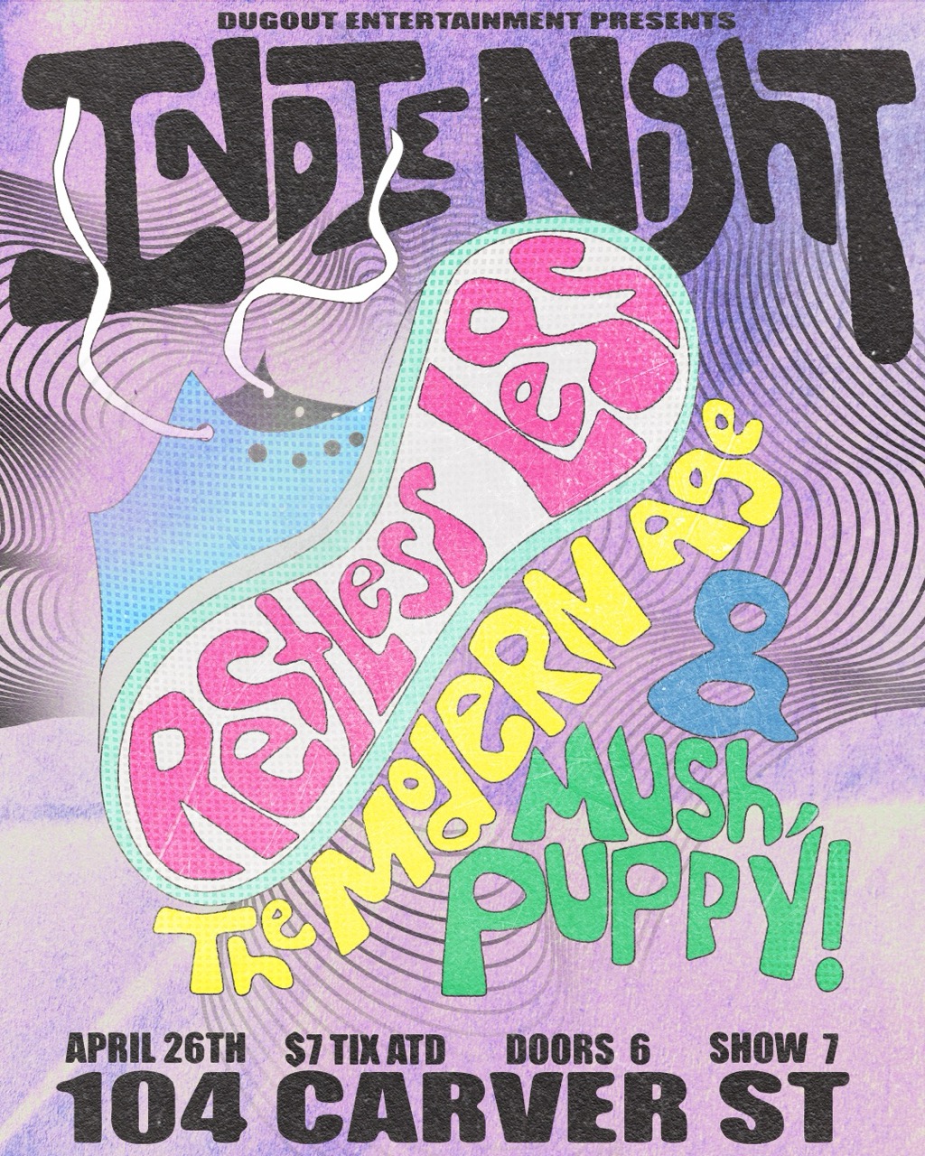 Dugout show poster — Indie Night 2