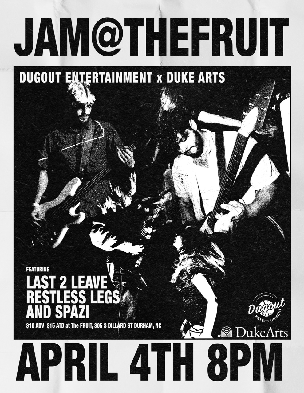 Dugout show poster — Jam the Fruit